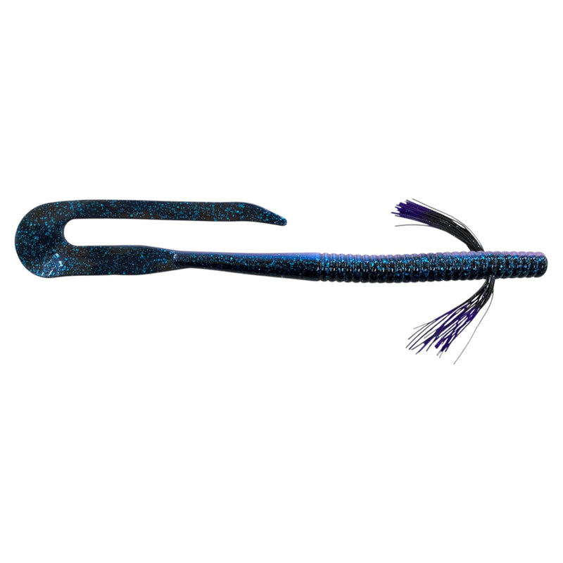 Load image into Gallery viewer, Big John Worm 15" - Tequila Sunrise - Purple Tip - Fuzzy Baits
