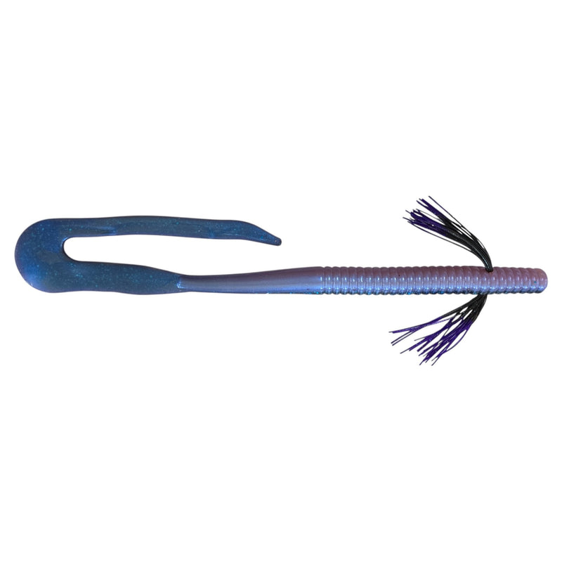 Load image into Gallery viewer, Big John Worm 15" - Tequila Sunrise - Purple Tip - Fuzzy Baits
