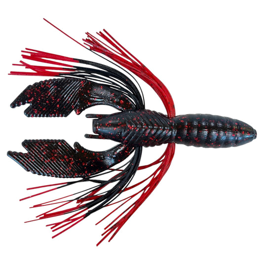 Black - Black Red Tip - Fuzzy Baits