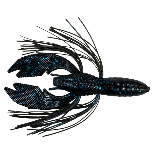 Blue/Black - Blue Sheen - Fuzzy Baits