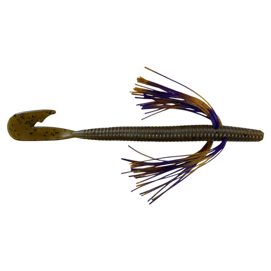 Boogie Worm - Green Pumpkin - PBJ - Fuzzy Baits