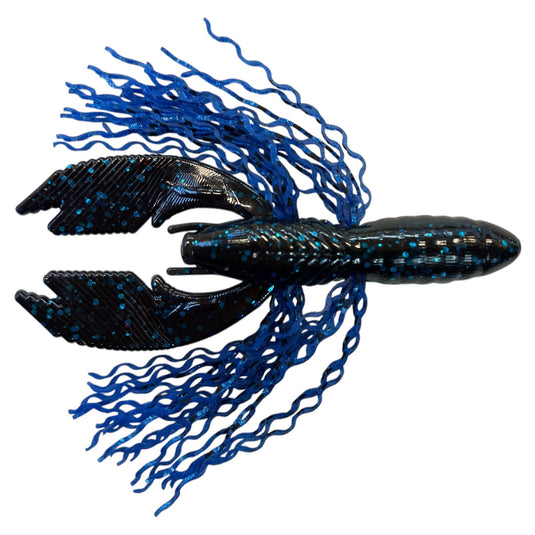 Frizzy Rattl'n Hybrid - Blue Black - Blue - Fuzzy Baits