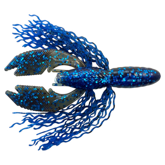 Frizzy Rattl'n Hybrid - Okeechobee Craw - Blue - Fuzzy Baits