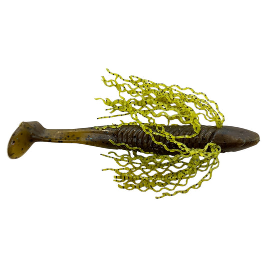 Frizzy Rattl'n Sowbelly - Green Pumpkin - Green - Fuzzy Baits
