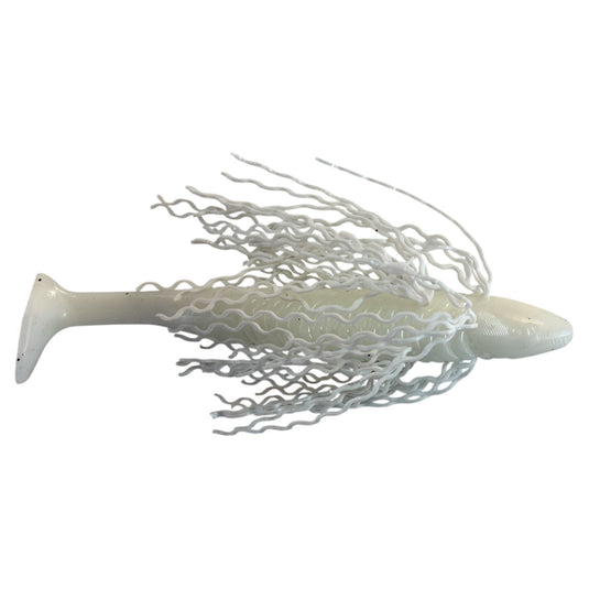 Frizzy Rattl'n Sowbelly - White - White - Fuzzy Baits