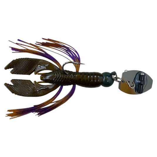 LDASHT Craw Jig - Green Pumpkin - PBJ - FUZZY BAITS