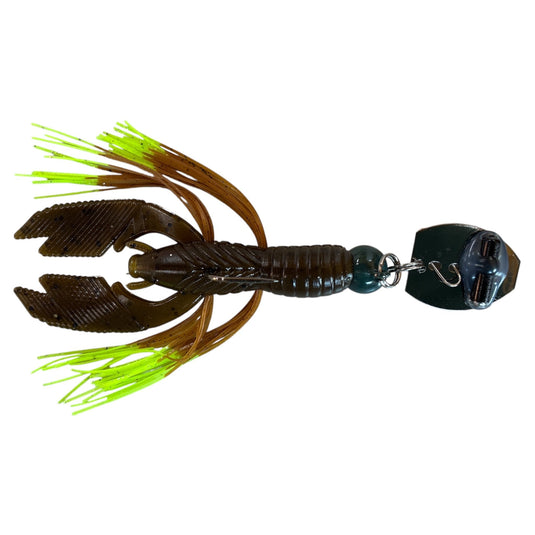 LDASHT Craw Jig - Green Pumpkin - Pumpkin Chart. Tip - FUZZY BAITS