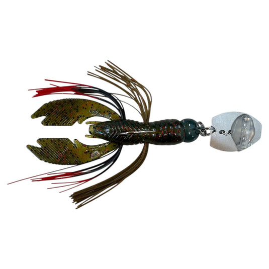 LDASHT Craw Jig - Watermelon - Black Red Tip - FUZZY BAITS
