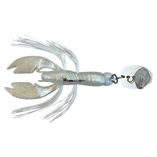 LDASHT Craw Jig - White - Bright White - FUZZY BAITS