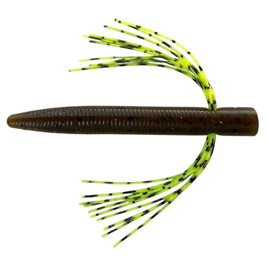 Nedbait - Green Pumpkin - Chartreuse Tiger - Fuzzy Baits