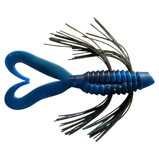 Rattl'n Big N Bug - Blue Swirl - Blue Sheen - Fuzzy Baits