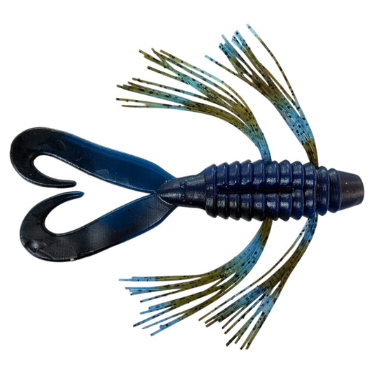 Rattl'n Big N Bug - Blue Swirl - Okeechobee Craw - Fuzzy Baits