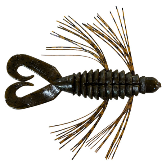Rattl'n Big N Bug - Green Pumpkin - Craw - Fuzzy Baits
