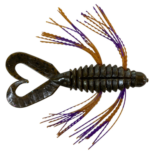 Rattl'n Big N Bug - Green Pumpkin - PBJ - Fuzzy Baits