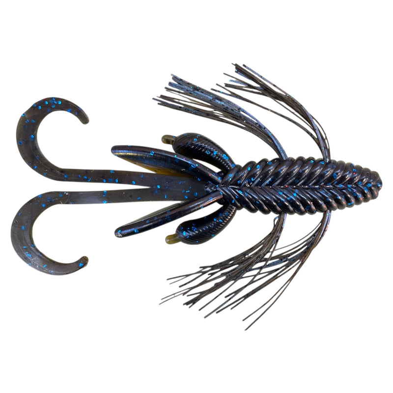 Load image into Gallery viewer, Rattl'n Hybrid Hog 6"" - Blue Green - Blue Sheen - Fuzzy Baits
