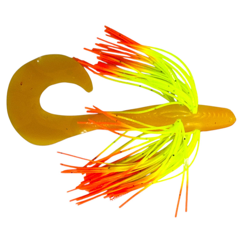 Load image into Gallery viewer, Rattl'n Jigbait Trailer 5" - Fire Craw - Salt Fire - Fuzzy Baits
