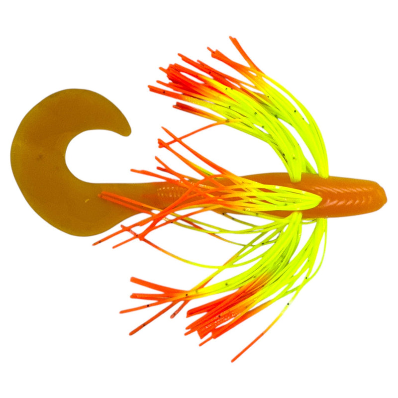 Load image into Gallery viewer, Rattl'n Jigbait Trailer 5" - Fire Craw - Salt Fire - Fuzzy Baits

