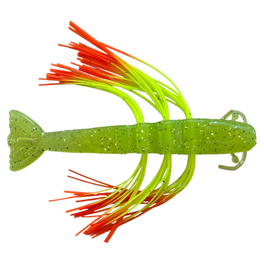 Rattl'n Shrimp - Chartreuse Sparkle - Salt Fire - Fuzzy Baits