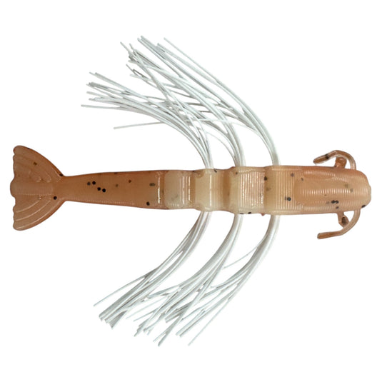 Rattl'n Shrimp - New Penny / Milky White - Fuzzy Baits
