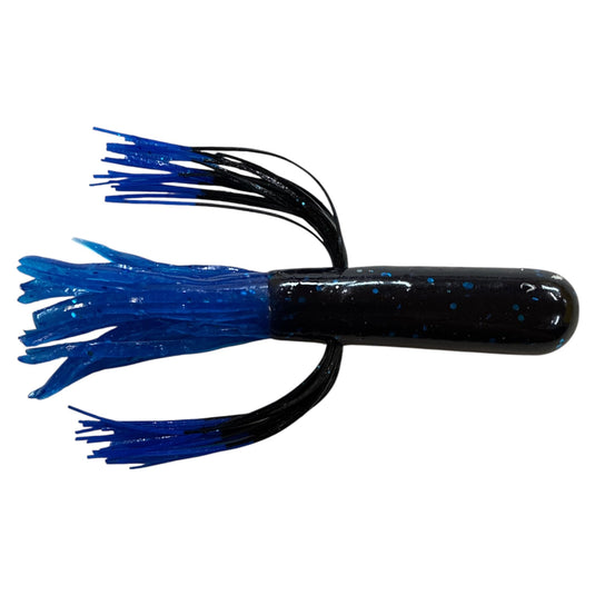 Tube Rig - Blue Black - Blue Tip - Fuzzy Baits