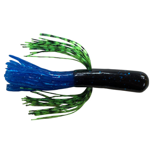 Tube Rig - Blue Black - Electric Green - Fuzzy Baits