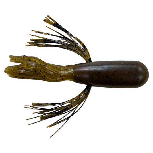 Tube Rig - Green Pumpkin - Black Green - Fuzzy Baits