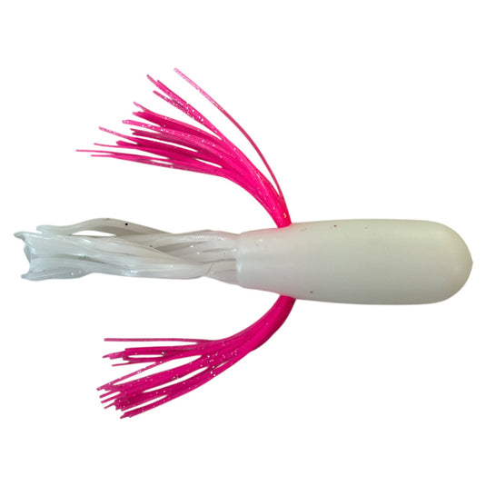 Tube Rig - White - Bubble Gum - Fuzzy Baits