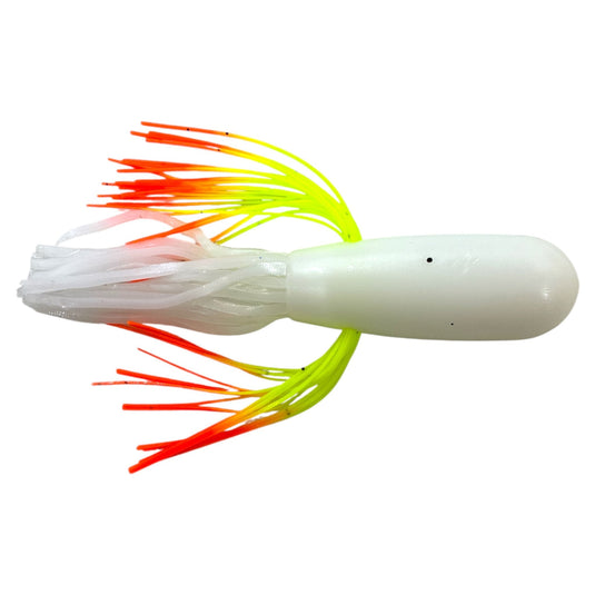 Tube Rig - White - Salt Fire - Fuzzy Baits