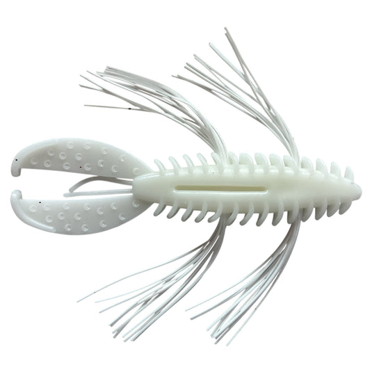 V - Craw - White - White - Fuzzy Baits