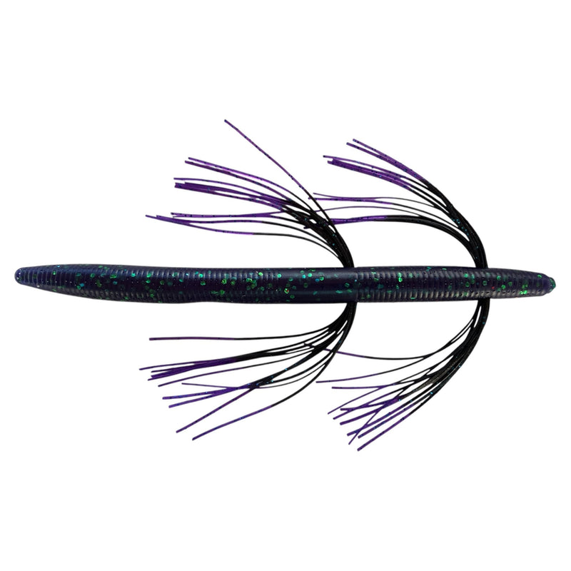 Load image into Gallery viewer, Whenko 5" - Junebug - Purple Tip - Fuzzy Baits
